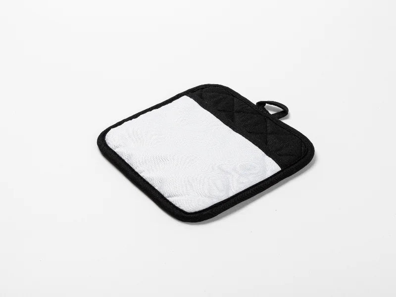 Craft Express 2 Pack Black Pot Holders with Pocket – Sublimation-Ready Kitchen Blanks