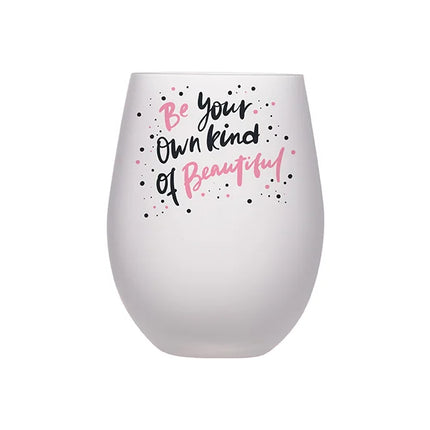 Craft Express 4 Pack 17oz Frosted Stemless Wine Glasses – Sublimation-Ready