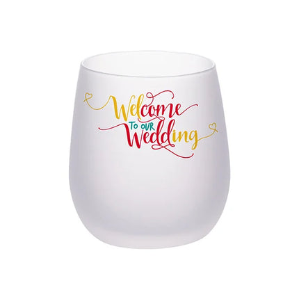 Craft Express 4 Pack 10oz Frosted Stemless Glasses – Sublimation-Ready Drinkware