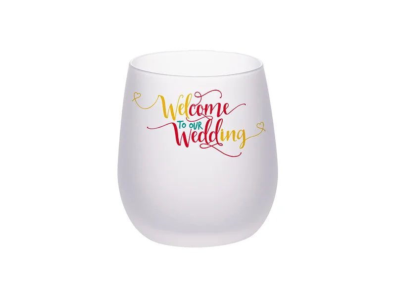 Craft Express 4 Pack 10oz Frosted Stemless Glasses – Sublimation-Ready Drinkware