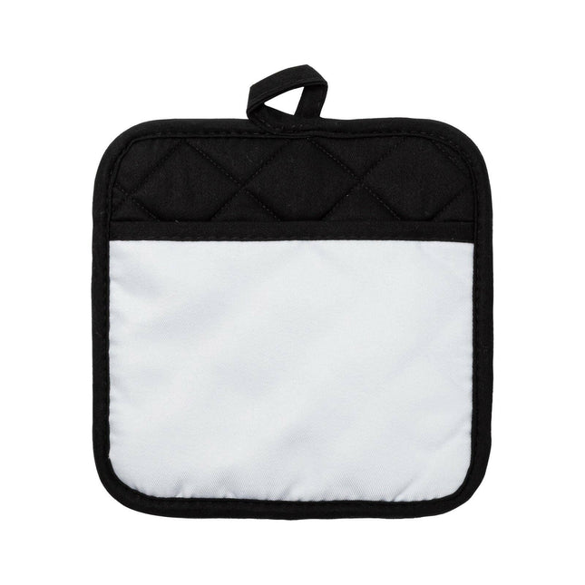 Craft Express 2 Pack Black Pot Holders with Pocket – Sublimation-Ready Kitchen Blanks