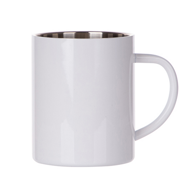 Craft Express 6 Pack 15oz Stainless Steel Sublimation Mugs – White Glossy Blanks