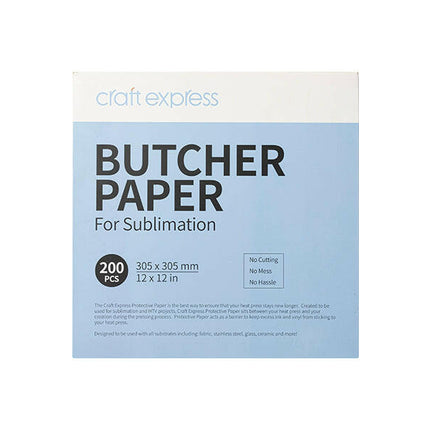 Craft Express Protective Butcher Paper – 200 Pack for Sublimation Heat Pressing