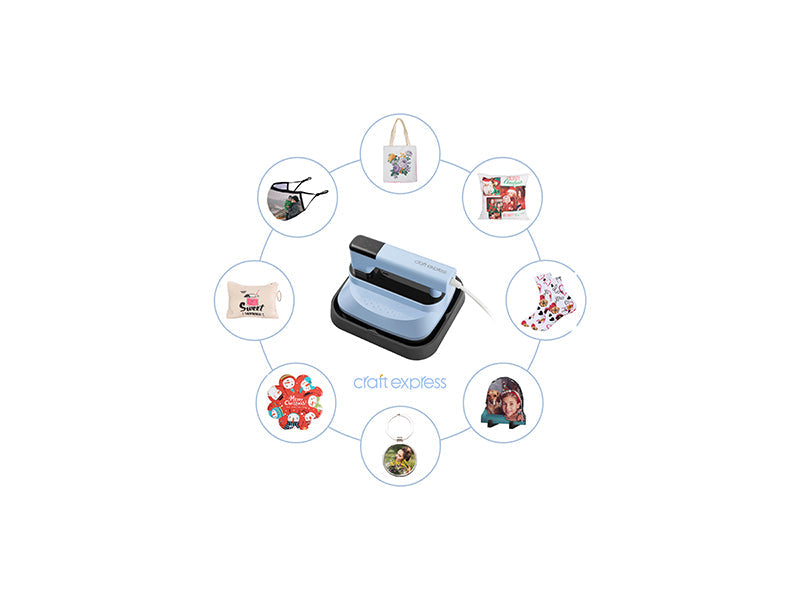 Craft Express Large Handheld Heat Press for HTV & Sublimation