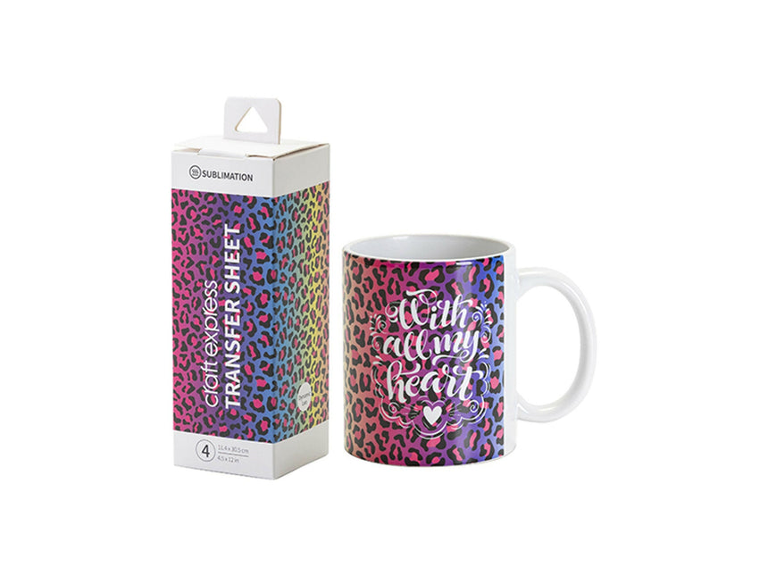 Craft Express 4 Pack 4.5x12 Sublimation Transfer Sheets