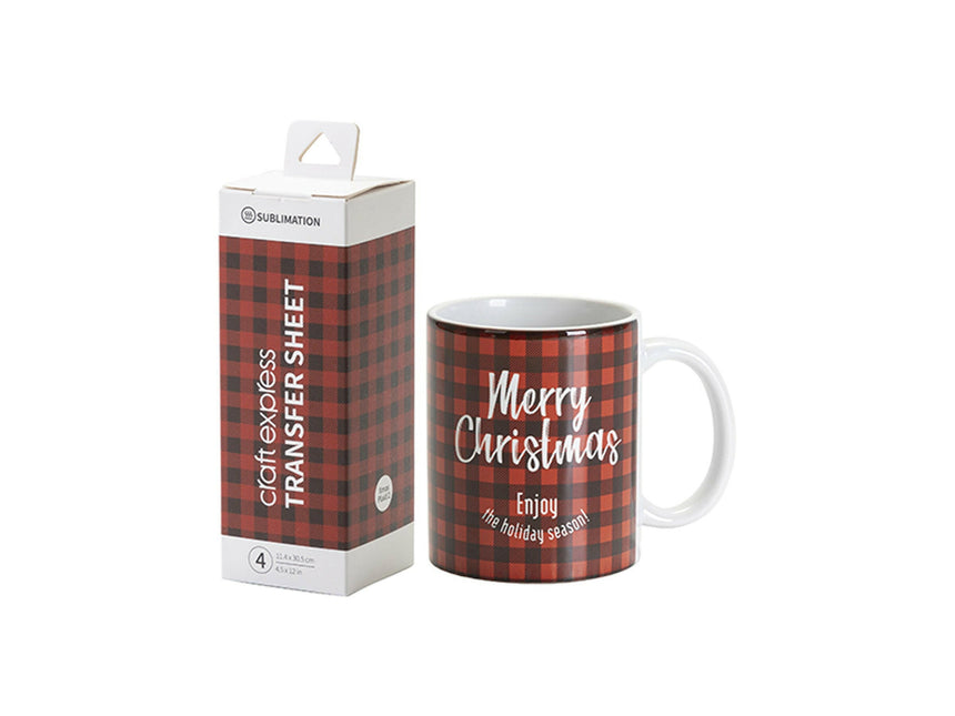 Craft Express 4 Pack 4.5x12 Sublimation Transfer Sheets