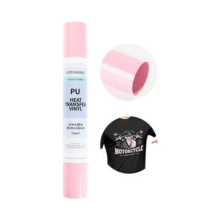 Craft Express 60" Heat Transfer Vinyl Roll – 12" Wide for HTV Crafting