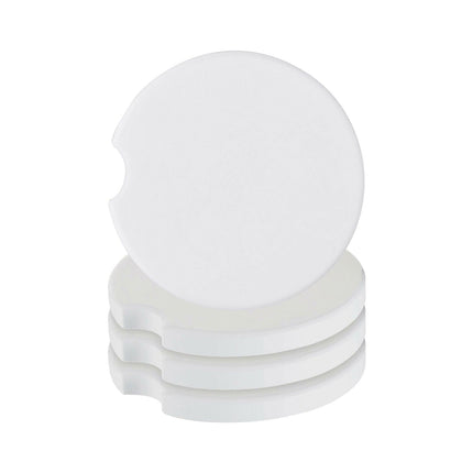 Craft Express 4 Pack Ceramic Sublimation Car Coasters – Sublimation-Ready Blanks