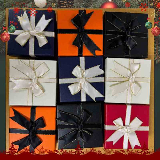 Colorful Gift Box-9x9cm - Red | White | Black | Orange | Green [K8]