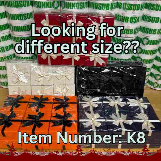 Colorful Gift Box-9x9cm - Red | White | Black | Orange | Green [K8]