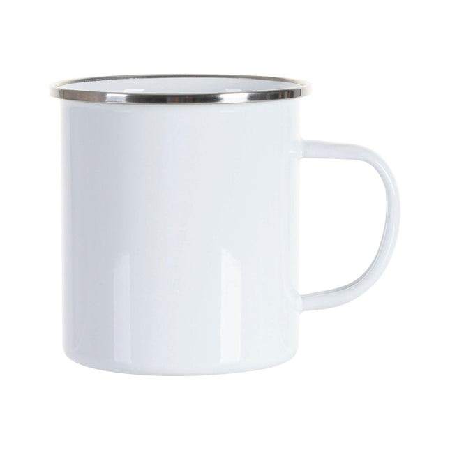 Craft Express White 17oz Camping Mug – Sublimation-Ready Enamel Mug