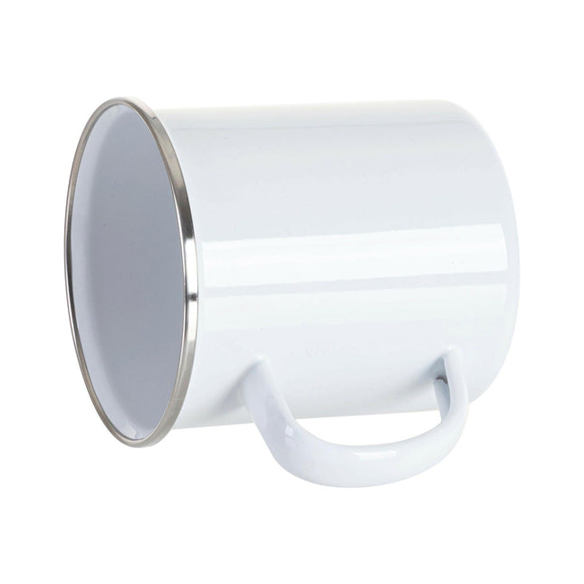 Craft Express White 17oz Camping Mug – Sublimation-Ready Enamel Mug