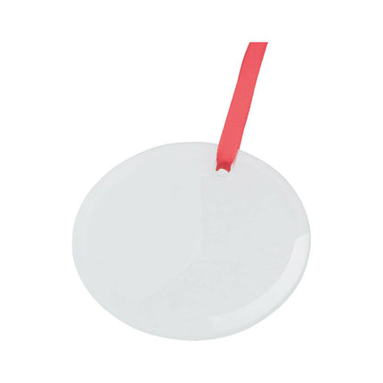 Craft Express 25 Pack 3" Circle Glass Ornaments – Sublimation Blanks with Strings