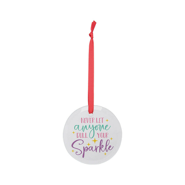 Craft Express 25 Pack 3" Circle Glass Ornaments – Sublimation Blanks with Strings