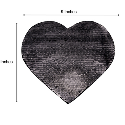 Craft Express 2 Pack Large Heart Sequin Sublimation Patches