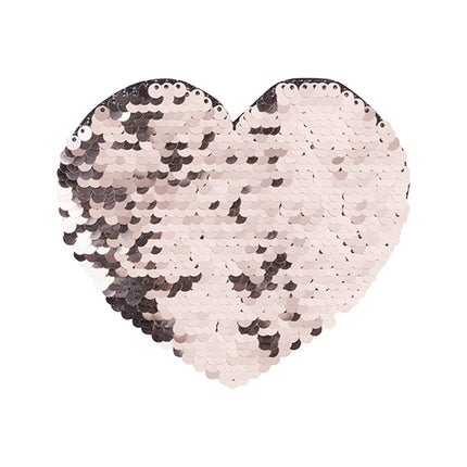 Craft Express 2 Pack Large Heart Sequin Sublimation Patches