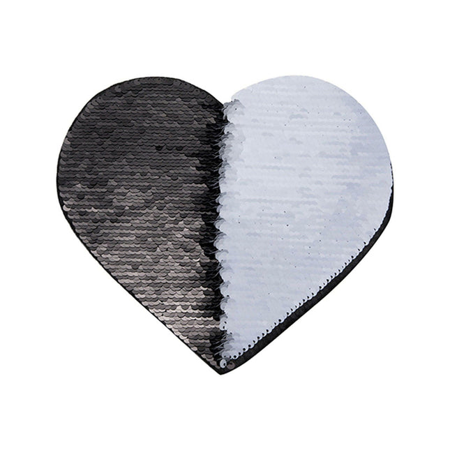 Craft Express 2 Pack Large Heart Sequin Sublimation Patches