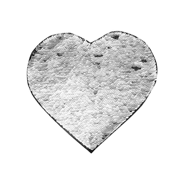 Craft Express 2 Pack Large Heart Sequin Sublimation Patches