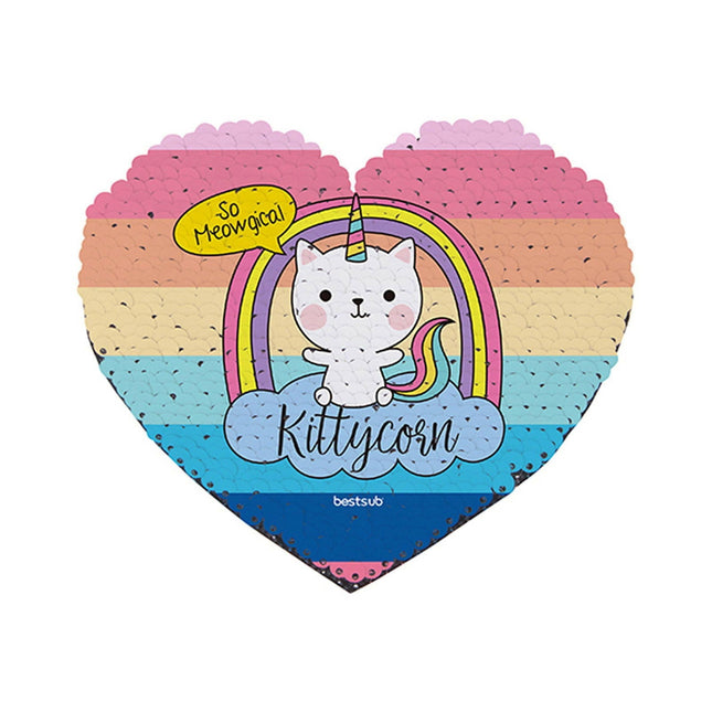 Craft Express 2 Pack Large Heart Sequin Sublimation Patches
