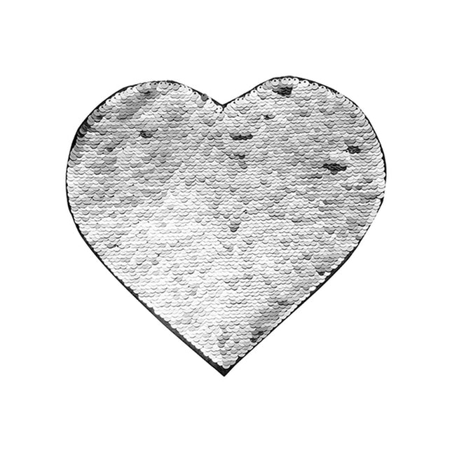 Craft Express 2 Pack Large Heart Sequin Sublimation Patches