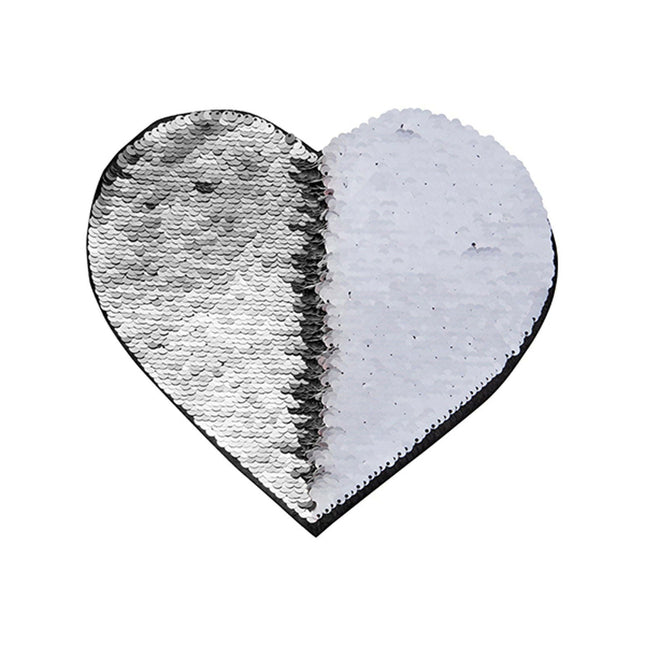 Craft Express 2 Pack Large Heart Sequin Sublimation Patches