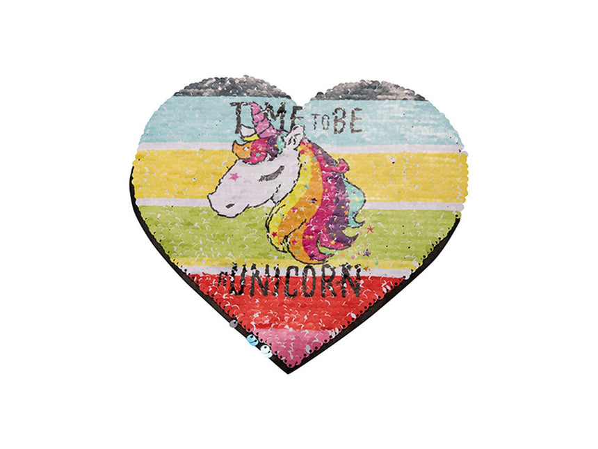 Craft Express 2 Pack Large Heart Sequin Sublimation Patches