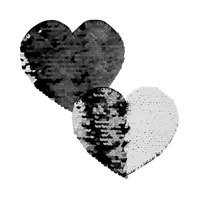 Craft Express 2 Pack Small Heart Sequin Sublimation Patches