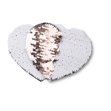 Craft Express 2 Pack Small Heart Sequin Sublimation Patches