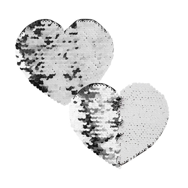 Craft Express 2 Pack Small Heart Sequin Sublimation Patches