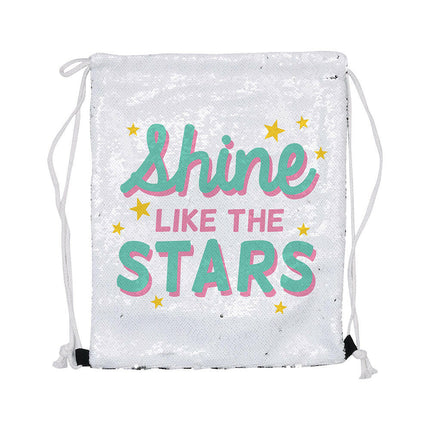 Craft Express 2 Pack Sublimation Sequin Drawstring Backpacks