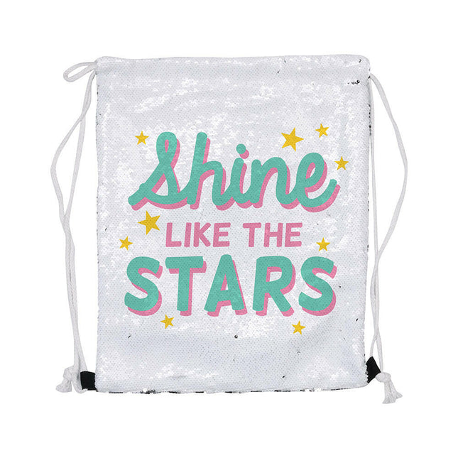 Craft Express 2 Pack Sublimation Sequin Drawstring Backpacks