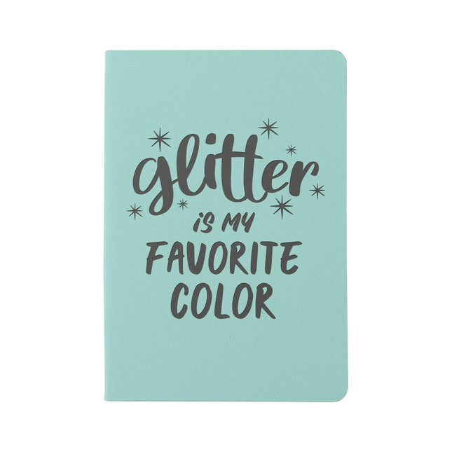 Craft Express 2 Pack Teal Engraving Vegan Leather Notebooks