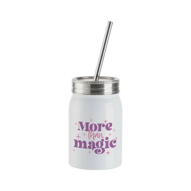 Craft Express 4 Pack 17oz Stainless Steel Sublimation Mason Jars with Straws