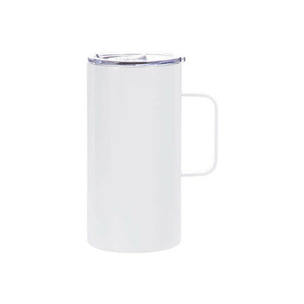 Craft Express 4 Pack 20oz Stainless Steel Sublimation Handled Mugs with Slide Lids