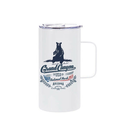 Craft Express 4 Pack 20oz Stainless Steel Sublimation Handled Mugs with Slide Lids