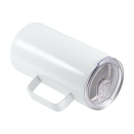 Craft Express 4 Pack 20oz Stainless Steel Sublimation Handled Mugs with Slide Lids