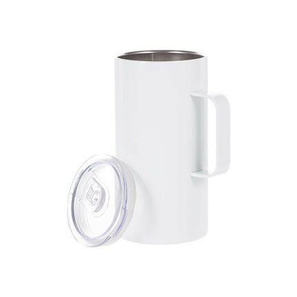 Craft Express 4 Pack 20oz Stainless Steel Sublimation Handled Mugs with Slide Lids