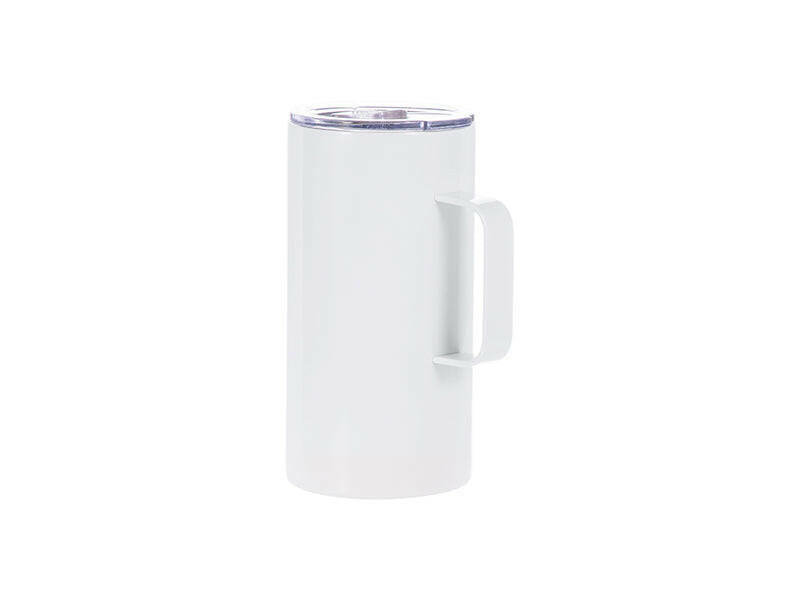 Craft Express 4 Pack 20oz Stainless Steel Sublimation Handled Mugs with Slide Lids