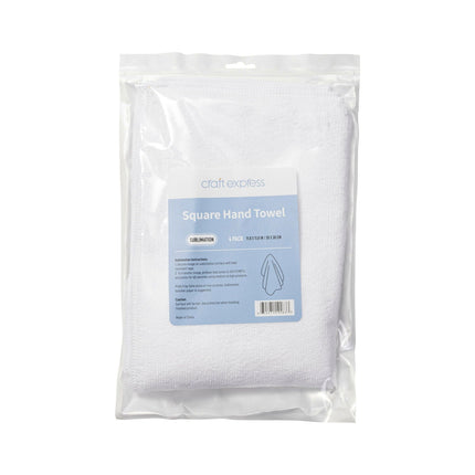 Craft Express 4-Pack White 12" Square Towels – Sublimation Microfiber Blanks