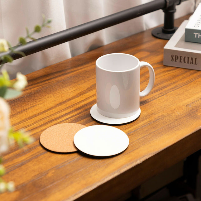 Craft Express 4-Pack White Round Coasters – Sublimation Hardboard Blanks