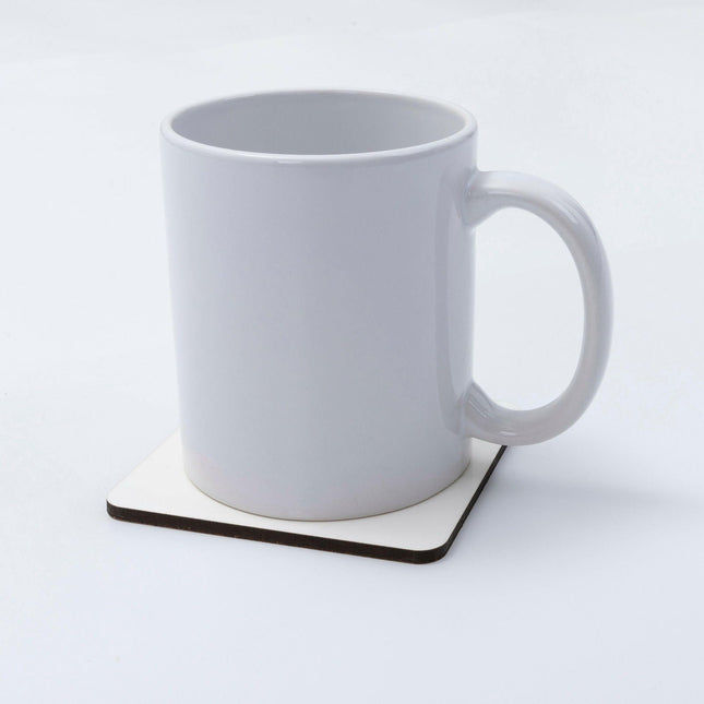 Craft Express 4-Pack White Square Coasters – Sublimation Hardboard Blanks