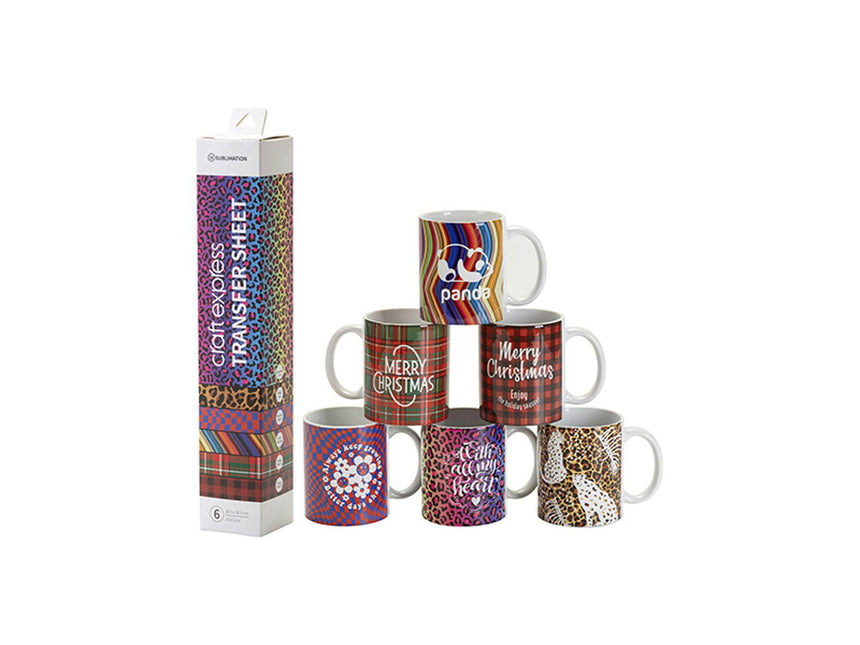 Craft Express 6 Pack 12x12 Assorted Sublimation Transfer Sheets II