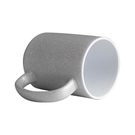Craft Express 6 Pack 15oz Silver Glitter Sublimation Mugs