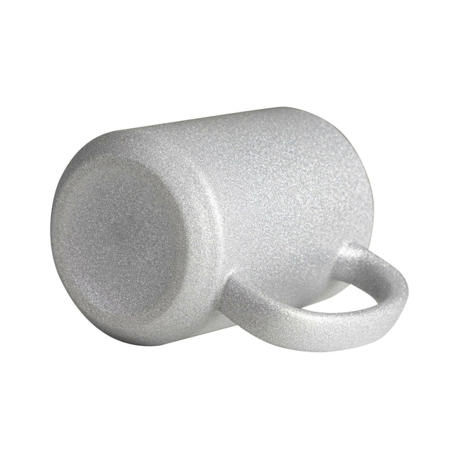 Craft Express 6 Pack 15oz Silver Glitter Sublimation Mugs