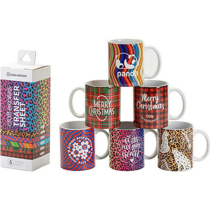 Craft Express 6 Pack 4.5x12 Assorted Sublimation Transfer Sheets II