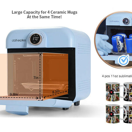 Craft Express Elite Pacific Blue 12L Sublimation Oven