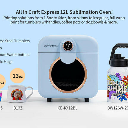 Craft Express Elite Pacific Blue 12L Sublimation Oven