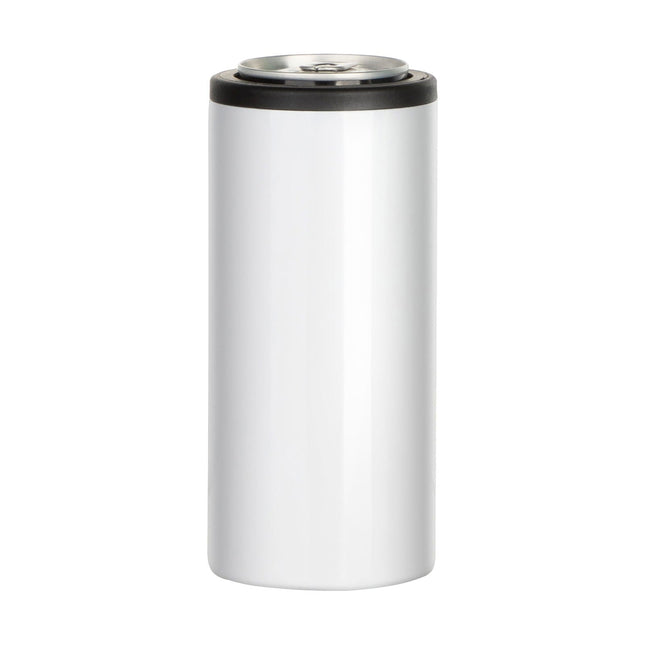 Craft Express 4-Pack White 12oz Skinny Can Cooler for Sublimation