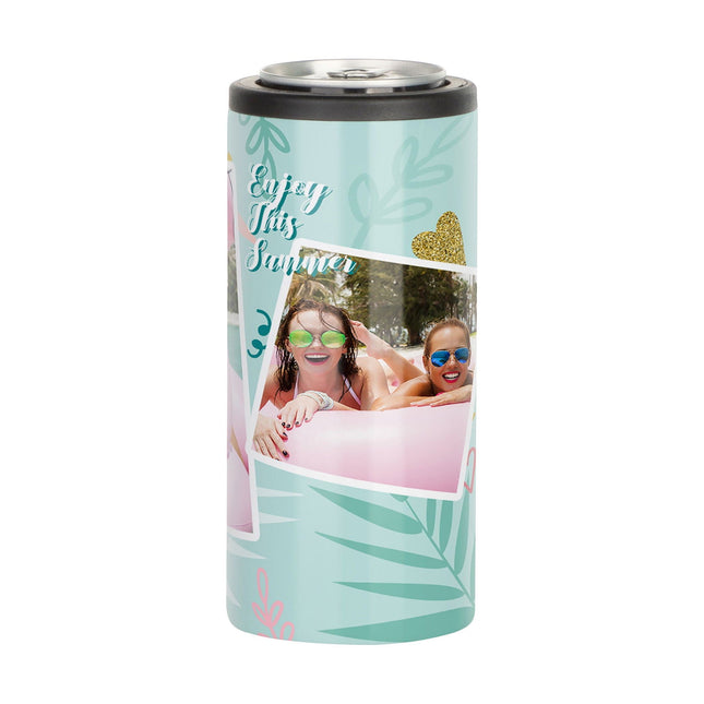 Craft Express 4-Pack White 12oz Skinny Can Cooler for Sublimation