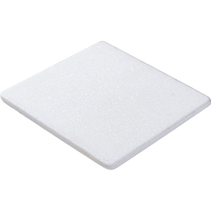 Craft Express 4 Pack Square Marble Sublimation Coasters – 4"x4" White Stone Blanks